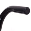 Close-up of the black metal coat rack hook, featuring sturdy powder-coated steel construction for durability and style.