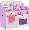 Kids Wooden Kitchen Toy Strawberry Pretend Cooking Playset