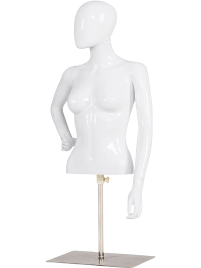 Costway Female Mannequin Torso Adjustable Height Metal Stand 29867043 New