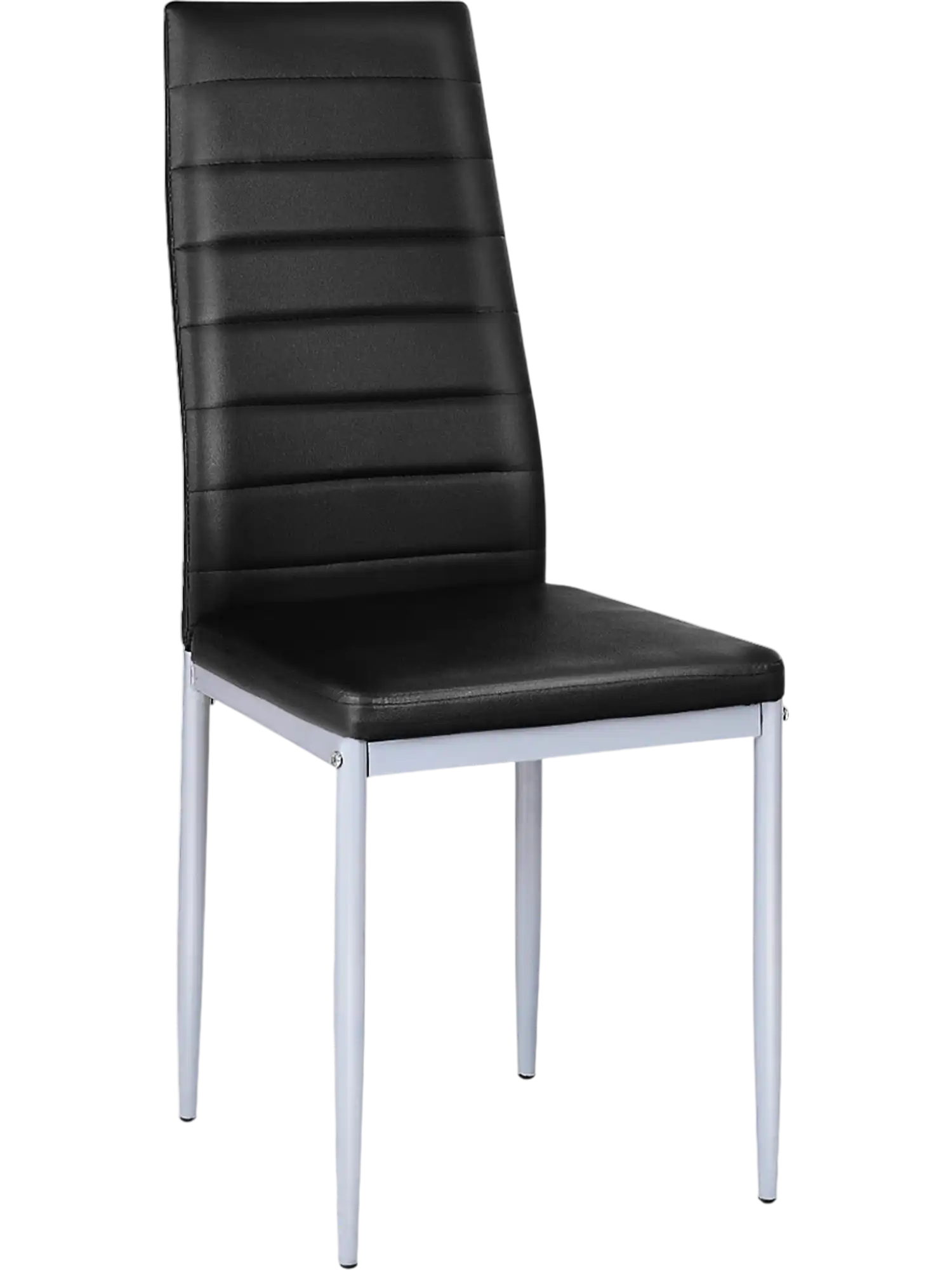 Costway 4 Piece PVC Leather Dining Chairs Metal Legs 72916548 New