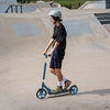 Folding Aluminum Alloy Scooter with 3 Adjustable Heights-Blue - Gallery View 1 of 10