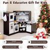 Kids Corner Pretend Kitchen Playset with separated washing basin, realistic sounds, and rich accessories for.