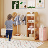 Kids Dress Up Storage with Mirror-Natural - Gallery View 1 of 11