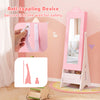 Kids Jewelry Cabinet with Full-Length Mirror and Foldable Drawer - Gallery View 7 of 10