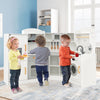 Corner Kids Play Kitchen with Washing Machine and Ice Maker Gift for Boys Girls-White - Gallery View 1 of 9