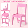 Sturdy pink chair with ergonomic backrest and smooth edges, perfect for kids' study desk and learning activities.