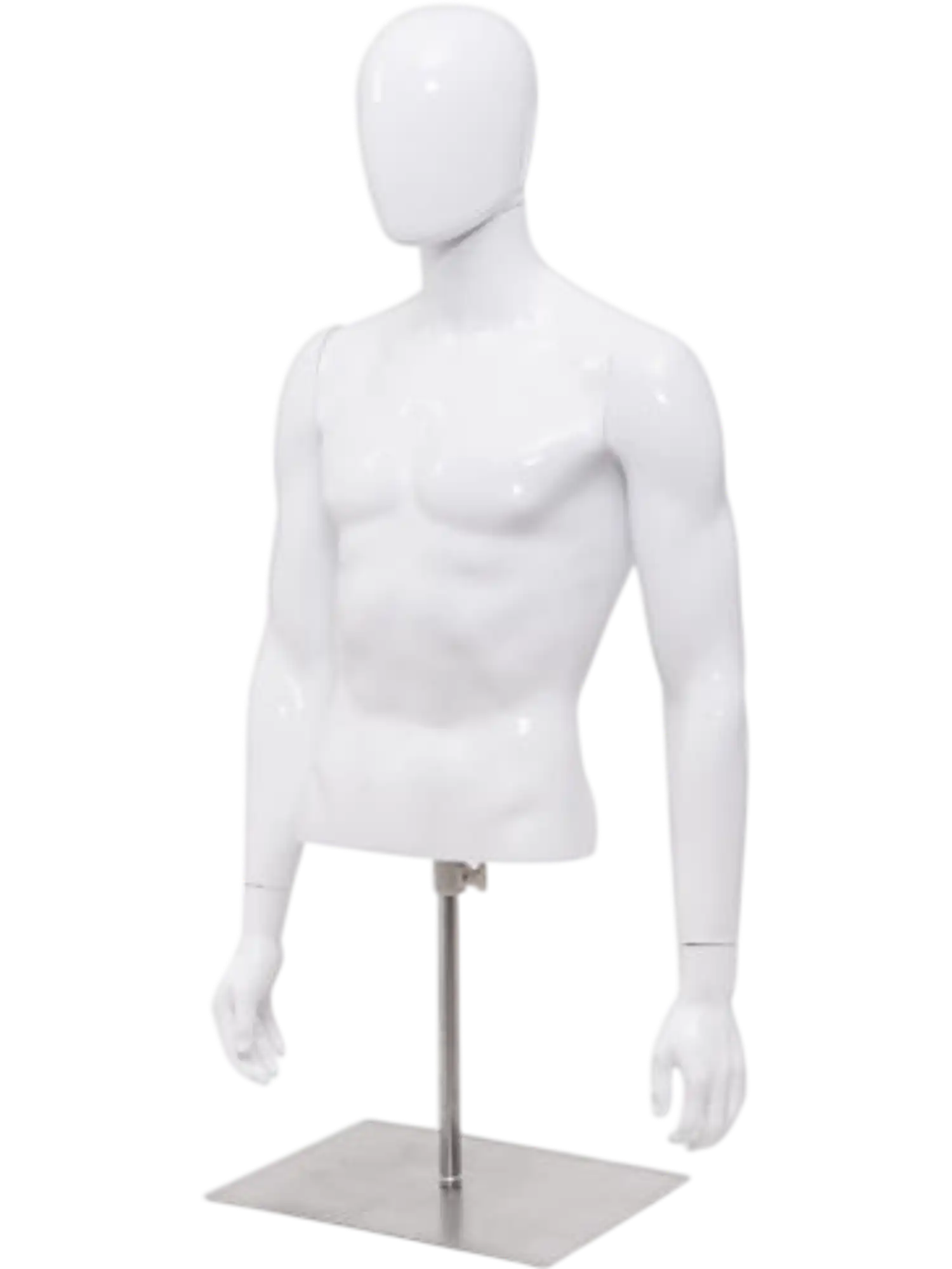 Costway Half Body Turned Head Male Mannequin w/ Base 29163548 New