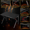 K-shaped gaming desk featuring a durable MDF surface and adjustable feet for stability, perfect for a seamless gaming.