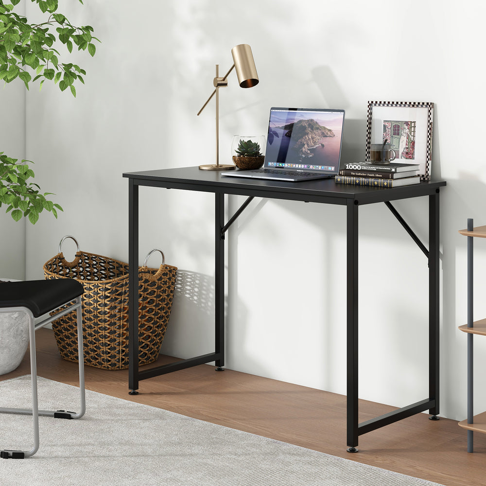 L Shaped Computer Desk and Writing Workstation for Home and Office-Black - Gallery View 1 of 8