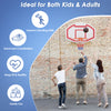 Large wall-mounted basketball hoop with shatter-proof backboard, perfect for improving skills and family fun.