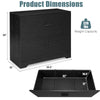 2-drawer lateral file cabinet in black with adjustable bars, measuring 30" high and 35.5" wide, ideal for home office.