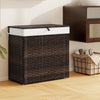 Laundry Hamper with Wheels and Lid-Brown - Gallery View 1 of 11