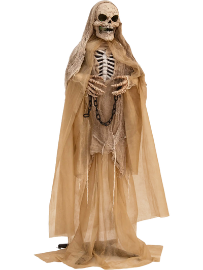 Costway Lighted Animated Outdoor Halloween Skeleton LED Decoration 42689753 New