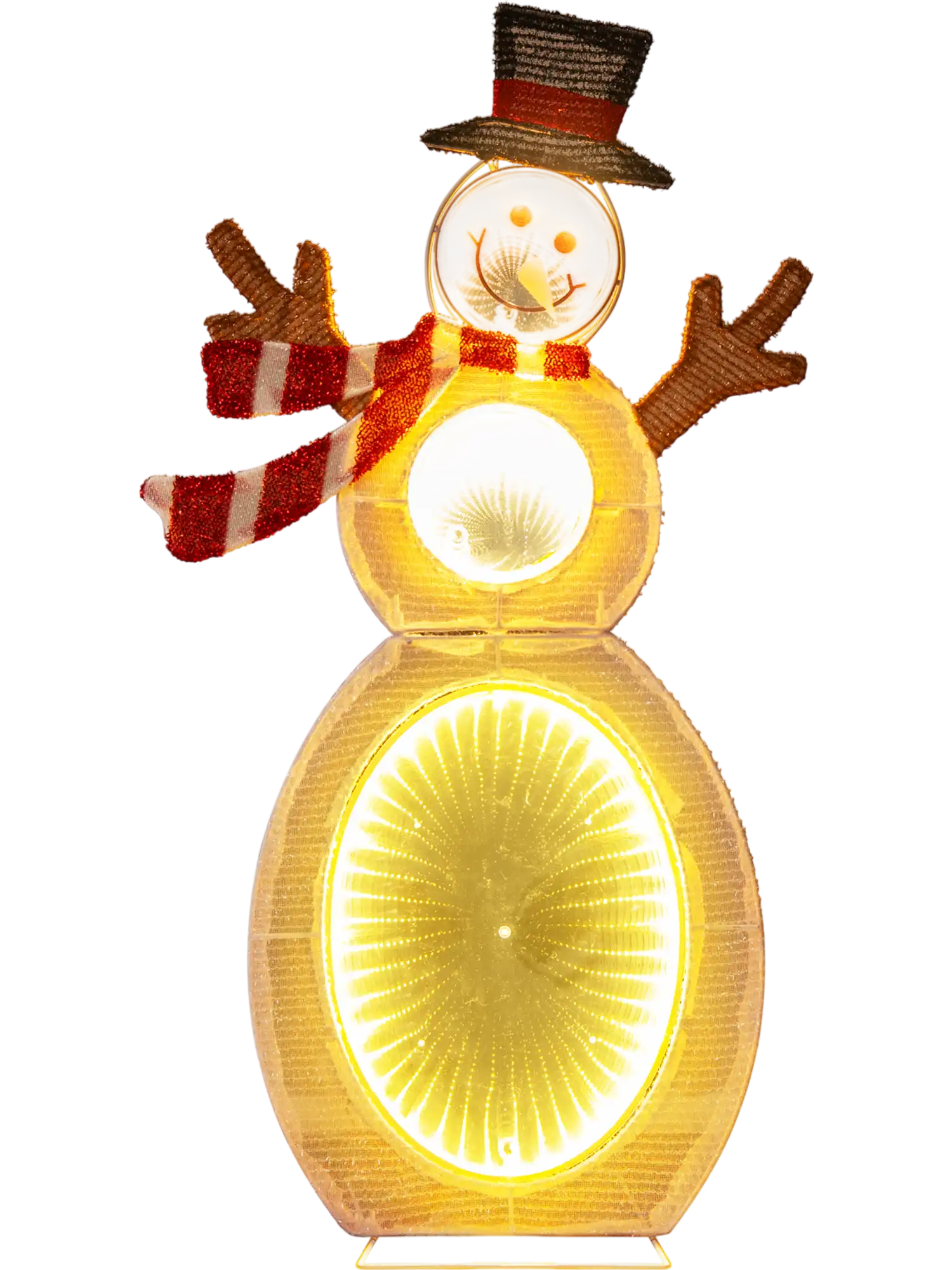 Costway 2.6' Lighted Snowman LED Lights Metal Stand 57912368 New