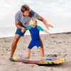 Lightweight 33-inch body board with XPE deck and HDPE bottom, perfect for kids and adults at the beach.