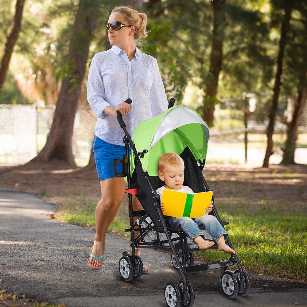Folding Lightweight Baby Toddler Umbrella Travel Stroller-Green - Gallery View 1 of 10