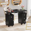 Manicure Table Nail Desk with Electric Dust Collector and 3 Dust Bags-Black - Gallery View 1 of 10