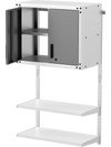 Metal Wall Cabinet with Lock and 3 Adjustable Shelves
