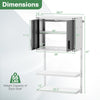 Metal wall cabinet with lock, featuring 3 adjustable shelves and dimensions for versatile storage solutions.