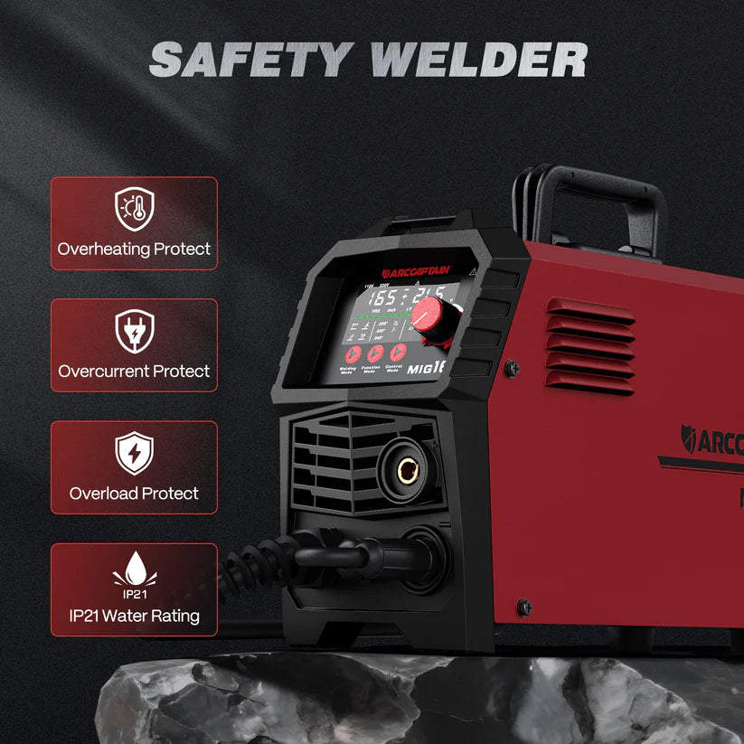 Arccaptain MIG165 Welder Multi-Process 165A Synergic 110/220V Portable New