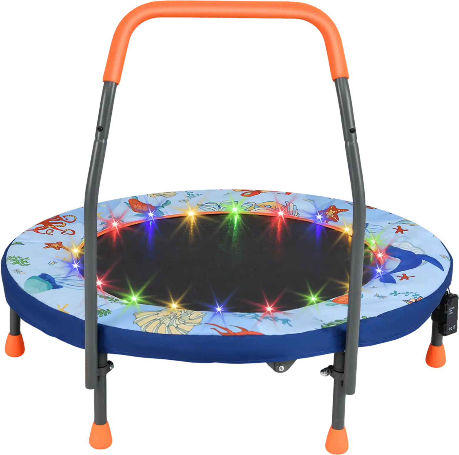 Costway Kids Folding Mini Trampoline Rebounder with Lights 894217356 New