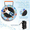 Mini trampoline for kids with LED lights, springless design, and padded safety cover for safe, active play.