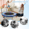 Mini trampoline for kids with LED lights, springless design, and padded safety cover, perfect for active indoor play.