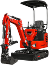 Mini Compact Excavator HONDA GX390 Engine,  65.7" Max. Digging Depth, 1Ton, 2280 LBS Operating Weight,  MEC10