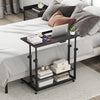 Mobile Stand up Desk Height Adjustable Standing Table with Tilting Tabletop-Oak - Gallery View 1 of 11