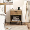 Modern Nightstand with Charging Station-Natural - Gallery View 1 of 9