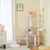 Multi-level Cat Tower with Sisal Covered Scratching Posts-M - Gallery View 1 of 10