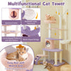 Multi-level cat tower featuring a spacious condo, rotatable hammock, and sisal scratching posts for healthy claws.