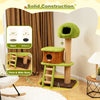 Cute cat tree with mushroom-shaped nest, climbing ladder, and thick base for indoor cats' play and relaxation.