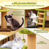 Mushroom-shaped cat nest with climbing ladder, sisal scratching posts, and interactive toy for indoor cats.