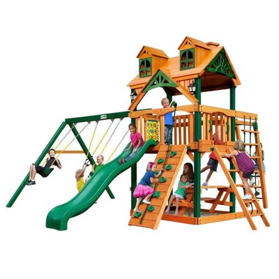 Gorilla Playsets 01-0074-AP Malibu Navigator Swing Set and Residential Wood Playset New