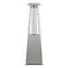Portable stainless steel tabletop patio heater with glass tube, 10,000 BTU, compact design for outdoor use.