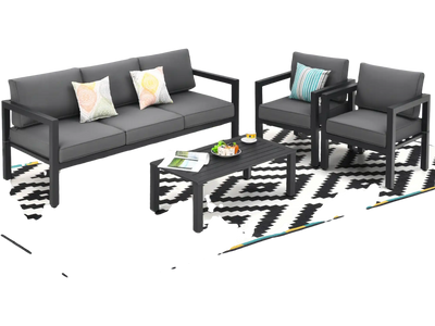 Costway 4-Piece Outdoor Patio Furniture Set Gray 78053694 New