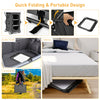 Compact folding camping storage cabinet showcasing a heavy-duty steel frame and breathable mesh for outdoor convenience.