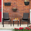 3-piece patio bistro set featuring adjustable backrest chairs and a tempered glass coffee table, perfect for outdoor.