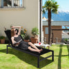 6-Position Chaise Lounge Chairs with Rustproof Aluminium Frame-Black - Gallery View 1 of 8