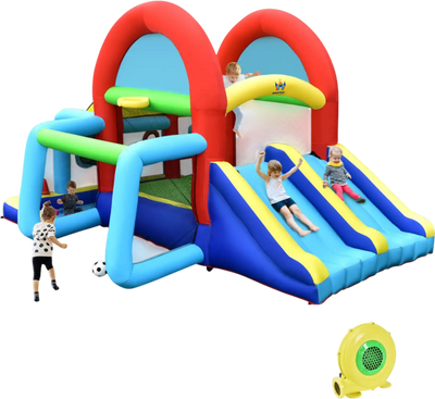 Costway Inflatable Bounce House Jumping Castle Dual Slides 480W Blower 41093752 New