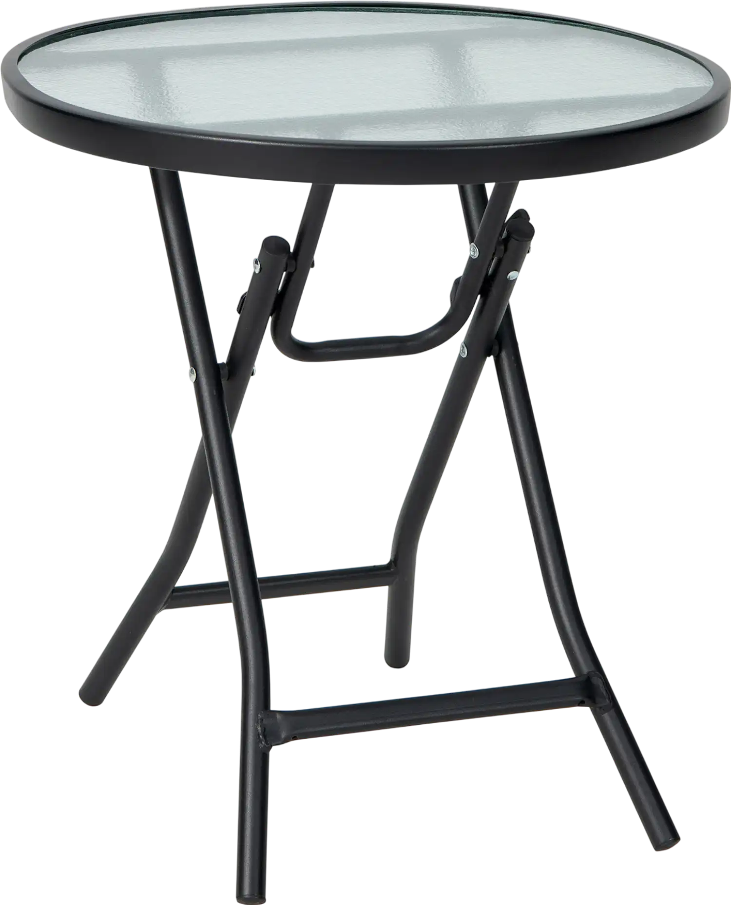 Costway Patio Side Table Tempered Glass Top Coffee Table 53409867 New