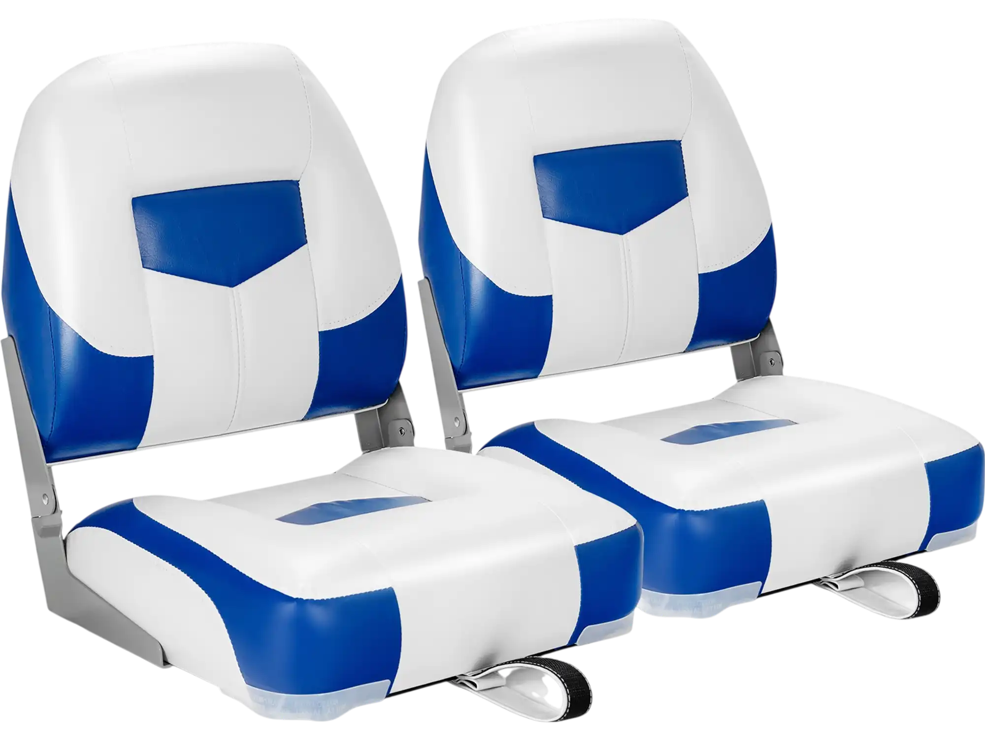 Costway Set of 2 Folding Low Back Fishing Boat Seats w/ Stainless Steel Screws 46107928 New
