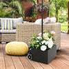 150 Pounds Patio Umbrella Base Stand Wheels Planter Outdoor-Black - Gallery View 1 of 9