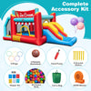 5-in-1 Ice Cream inflatable bounce house with slide, ball pit, and accessories for kids' fun and safe playtime.