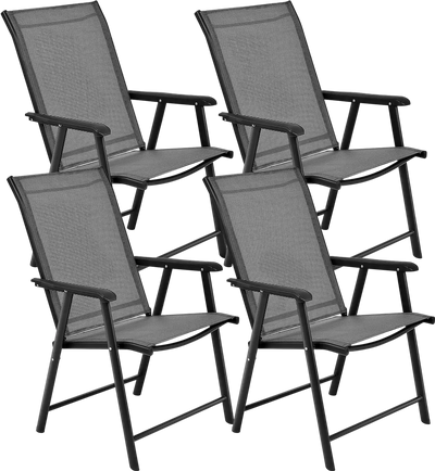 Costway 4-Pack Patio Portable Folding Chairs Outdoor Camping 90324756 New