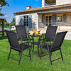4-Pack Patio Folding Chairs Portable for Outdoor Camping-Black - Gallery View 1 of 10