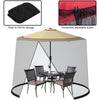 Outdoor umbrella table screen netting for 9-10 ft umbrellas, adjustable, lightweight, and easy to store.