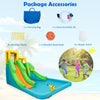 Kids inflatable water park bounce house accessories including carrying bag, hose kit, bouncer stakes, and repair.