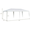 10 x 20 feet waterproof canopy tent in bright white, featuring a rust-resistant frame, ideal for outdoor events.